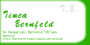 timea bernfeld business card
